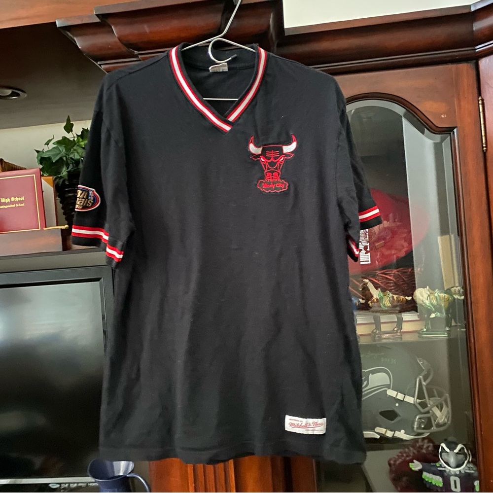 Vintage 90s Chicago Bulls Shirt Men’s L Mitchell & Ness Windy City NBA Finals